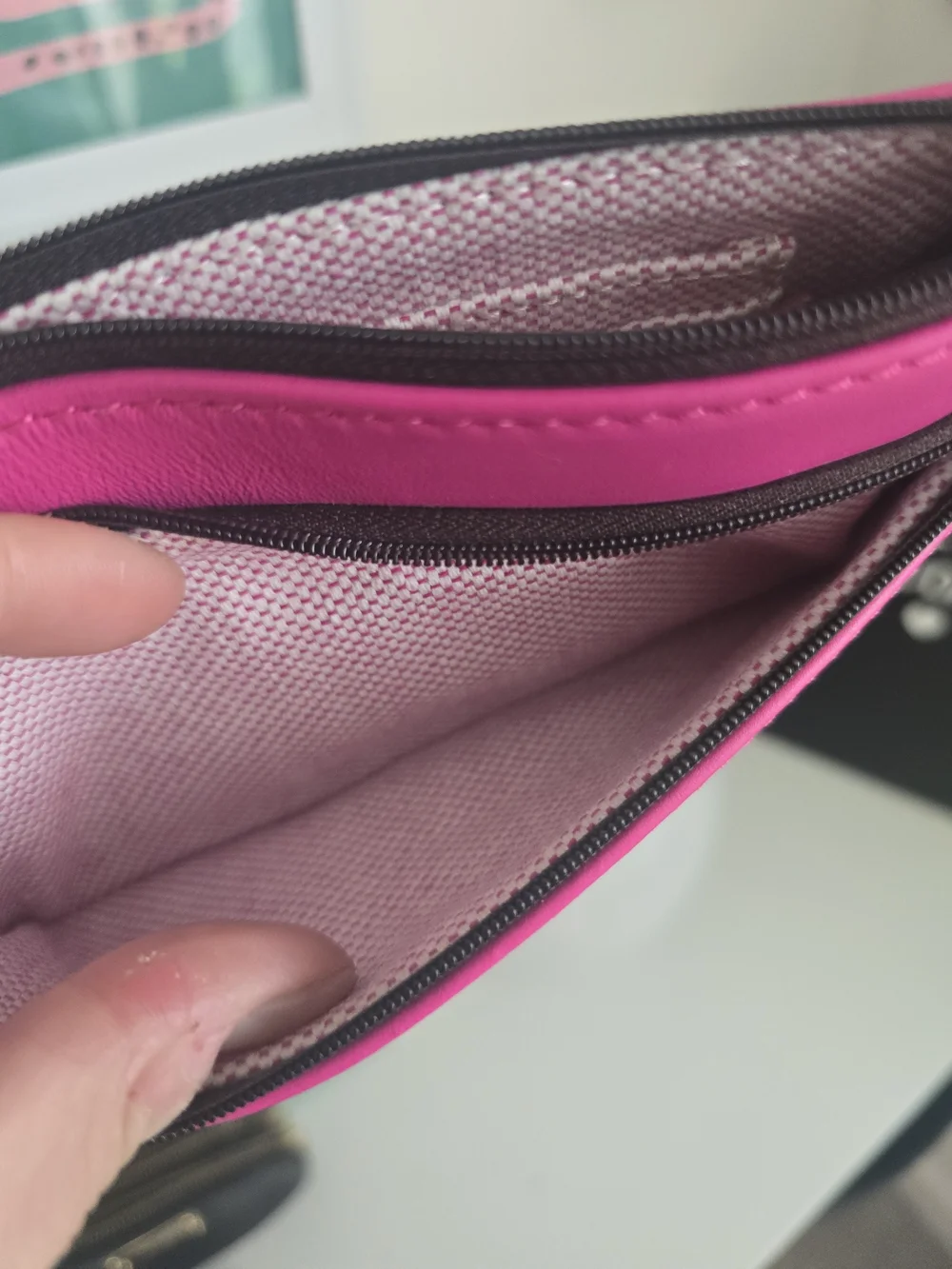 Dooney & Bourke Hot Pink Leather Wallet / Clutch
